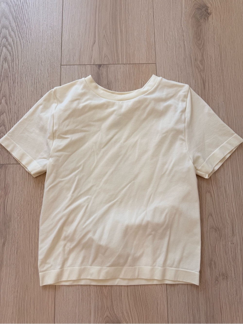 a new day Cream Short Sleeve Crew Tee Womens